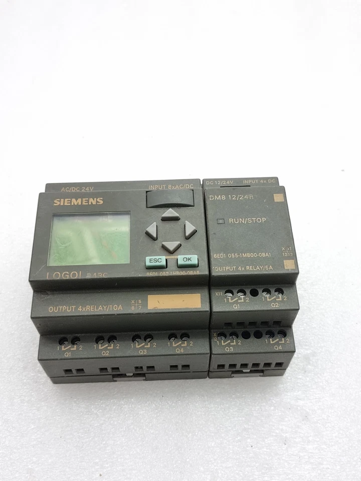 Siemens 6ED1052-1HB00-0BA6 Logo With 6ED1055-1MB00-0BA1 Expansion Module (Used)